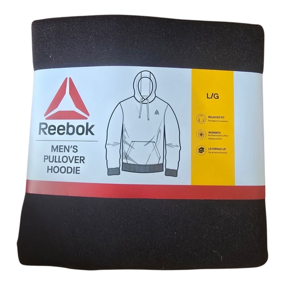 Reebok Other - Reebok SML Delta Logo Black Men's Large Pullover Hoodie